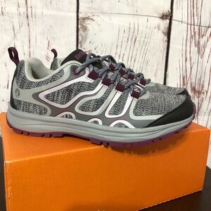 NORTHSIDE TRILLIUM TRAILS black-berry Women's Gray & Purple Hiking Shoes 6.5 NiB